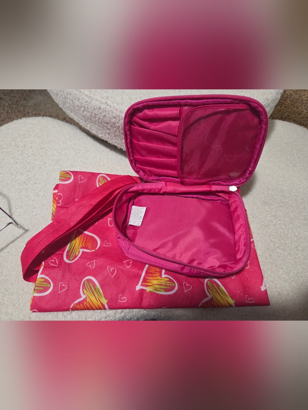 4PC PINK REUSABLE BAG BUNDLE (3 CABOODLES BAGS & EXTRA REUSABLE TOTE BAG!) - Picture 5 of 5